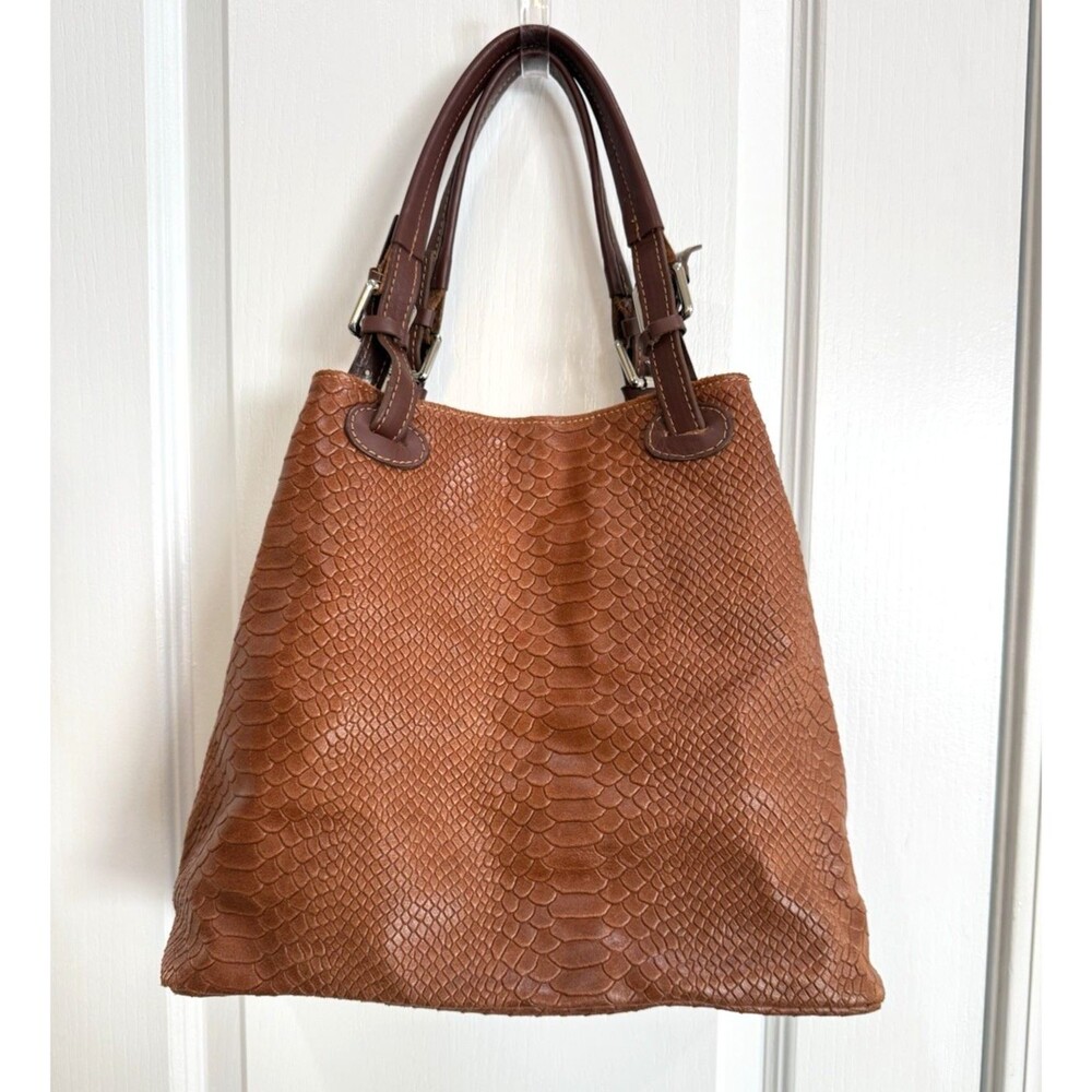 Borse In Pelle Handbag Genuine Leather Hobo Shoulder Purse Python Embossed